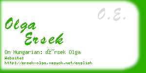 olga ersek business card